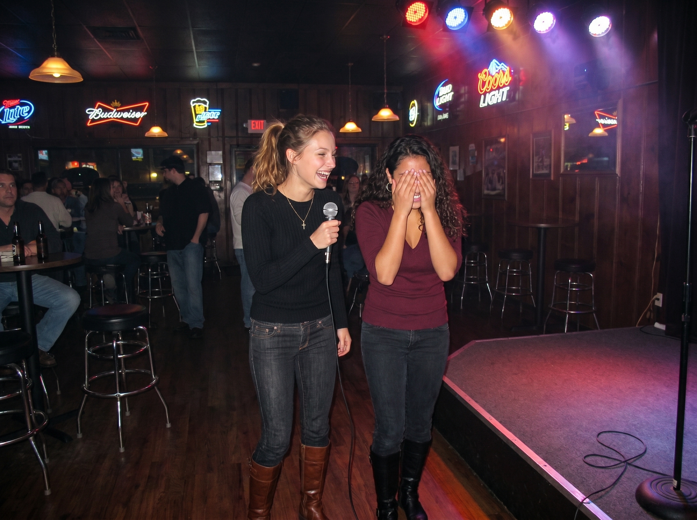 Stage fright and spotlights