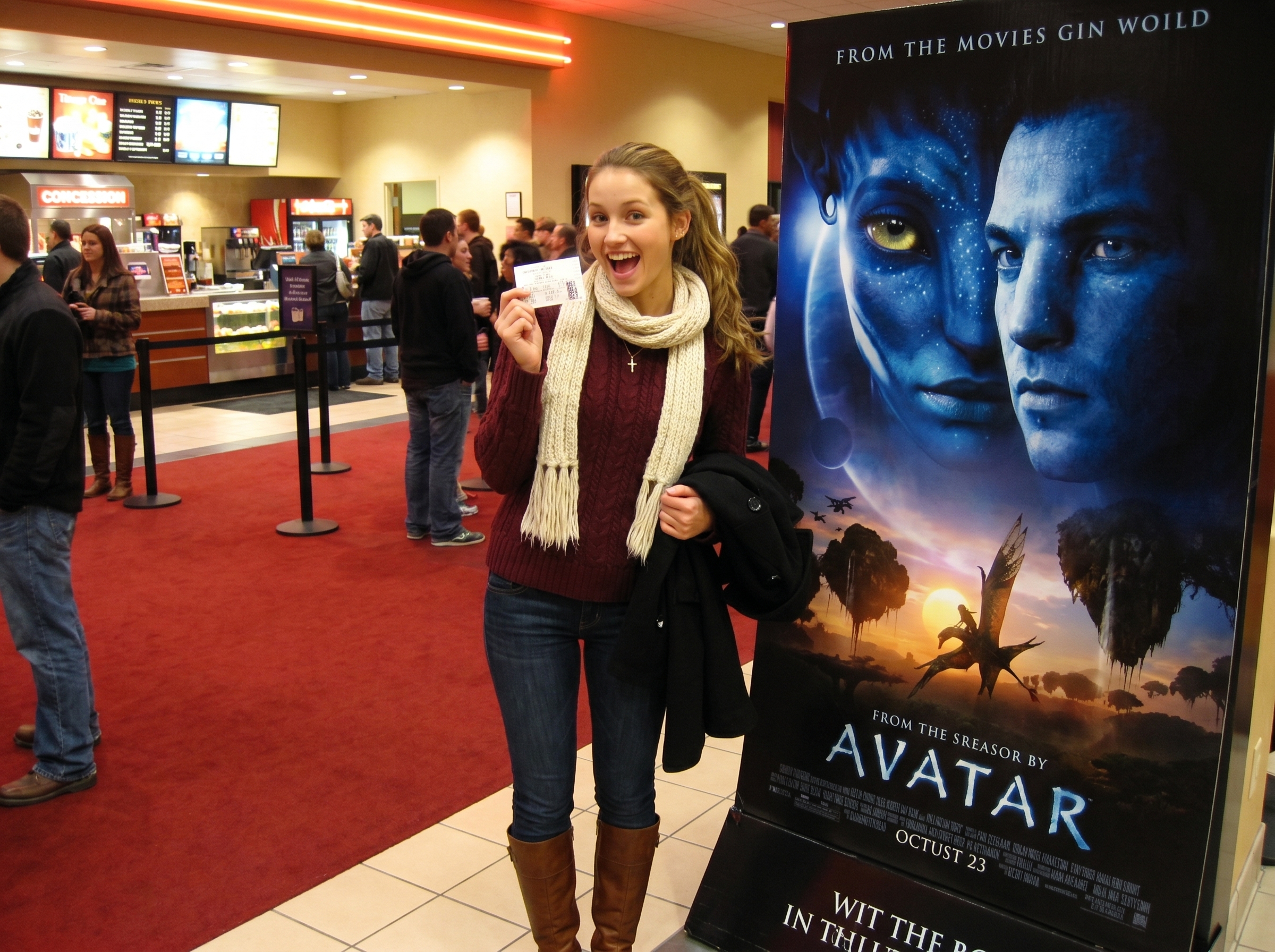 Blue people and long lines