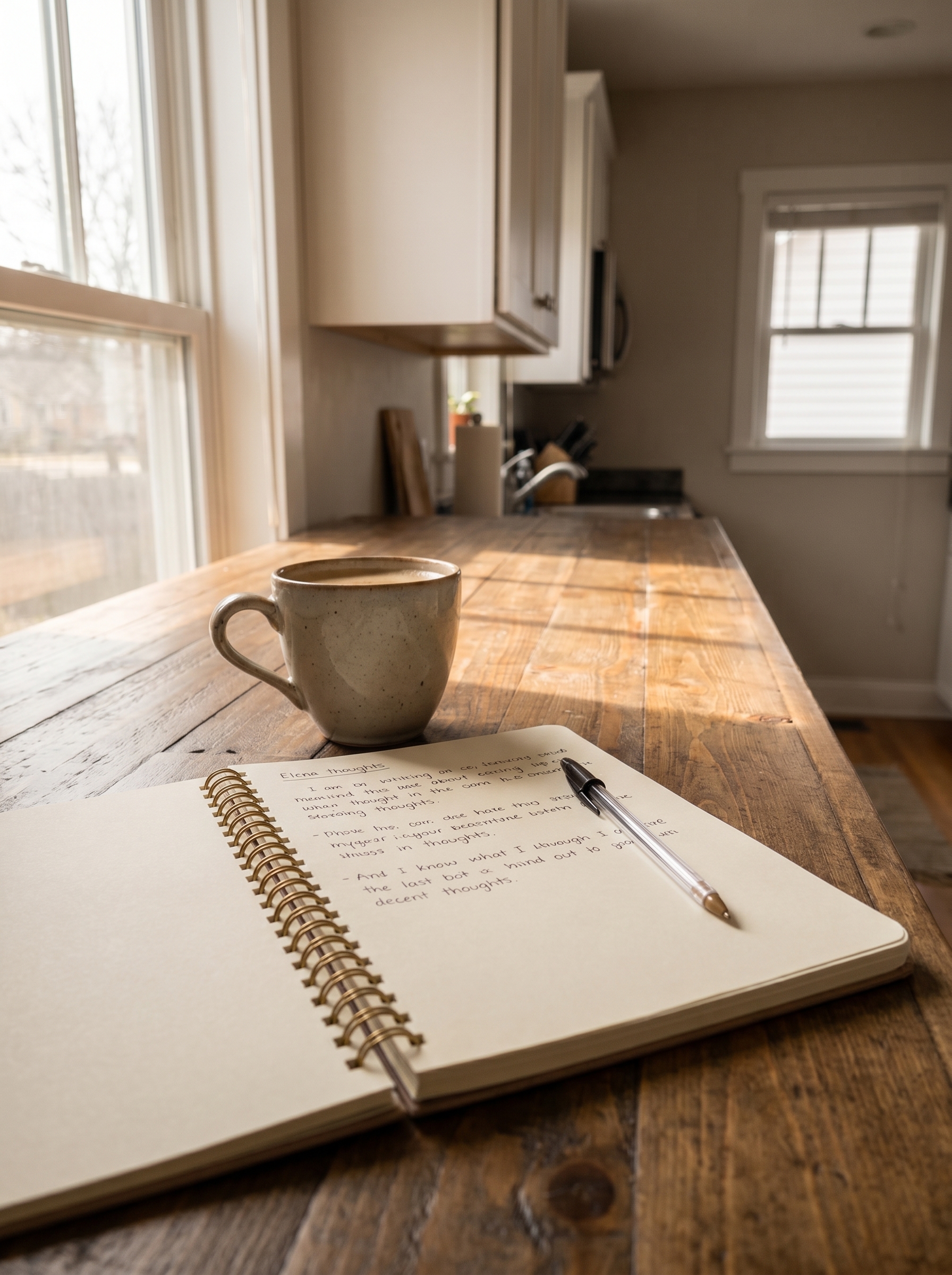 Processing thoughts the old-fashioned way.