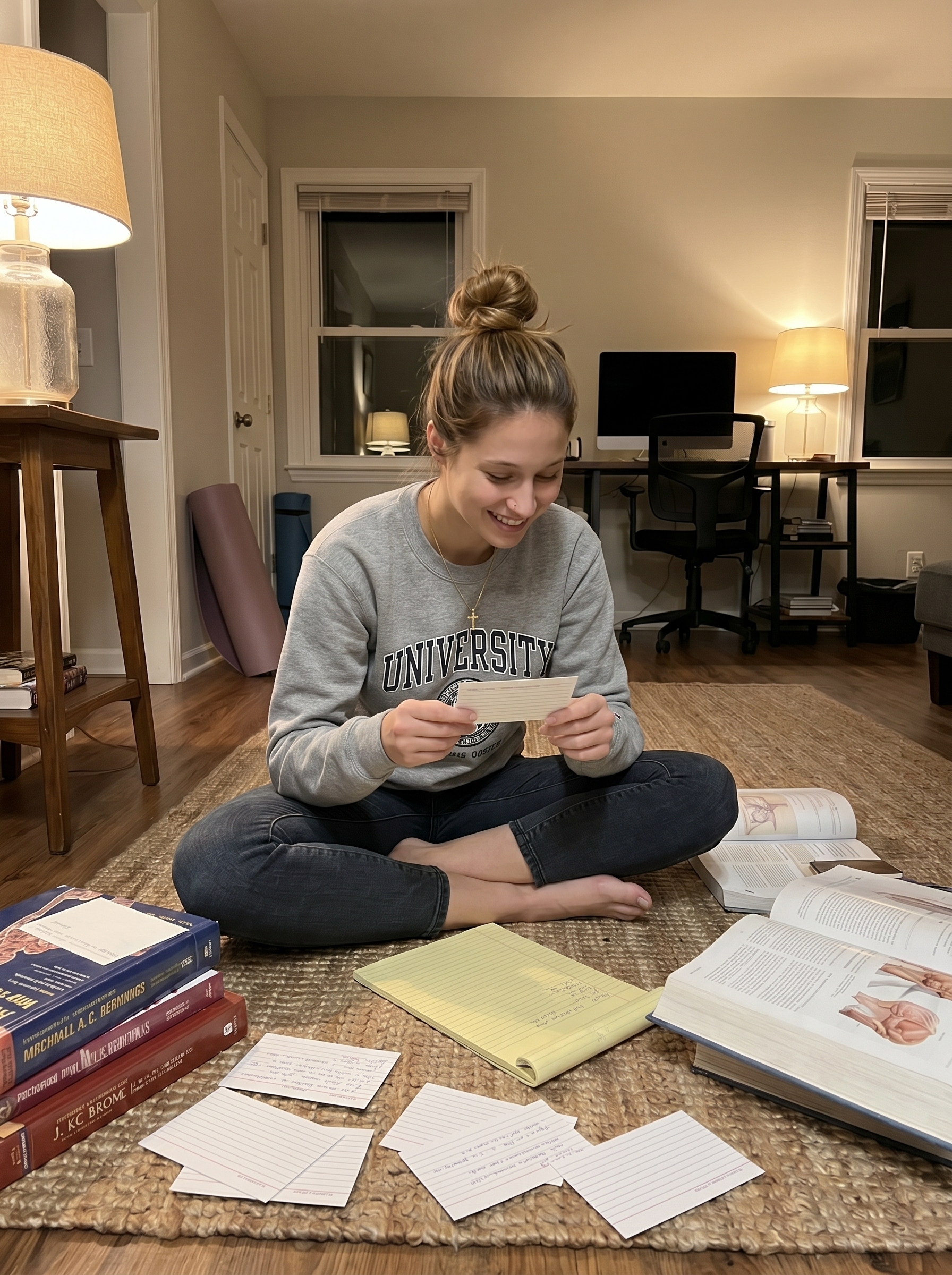 Flashcard method in action.