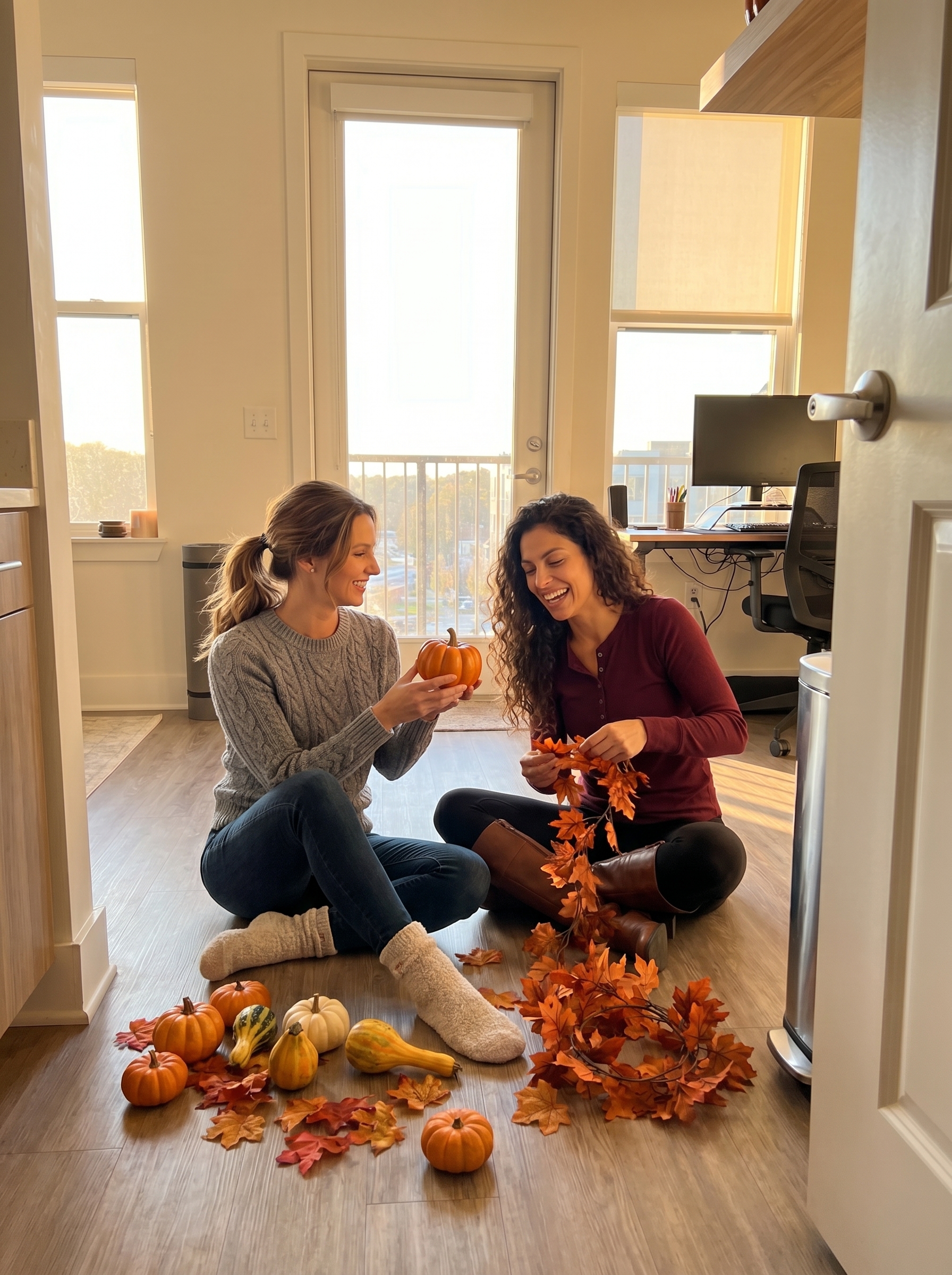 Decorating strategy session in progress