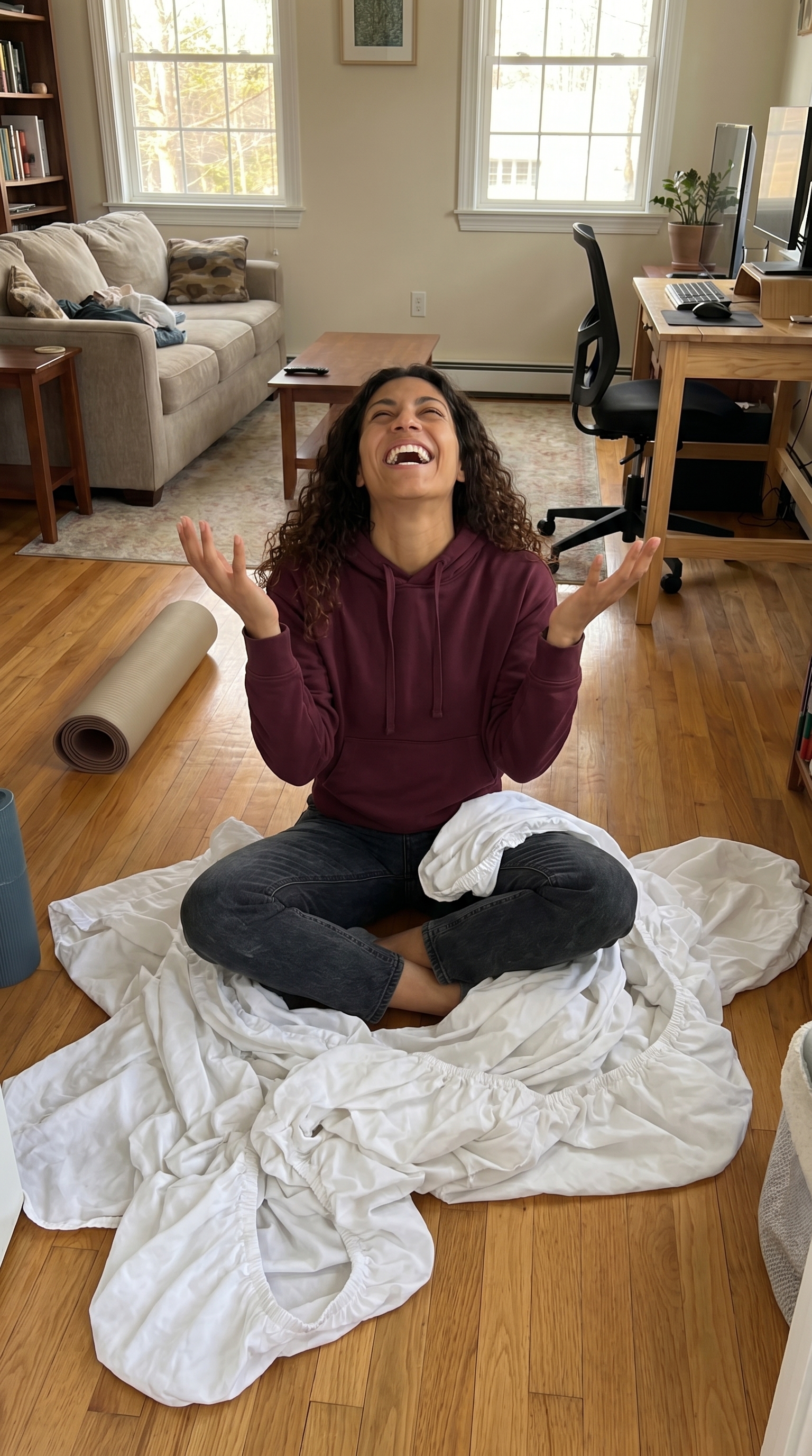 Complete surrender to the fitted sheet chaos