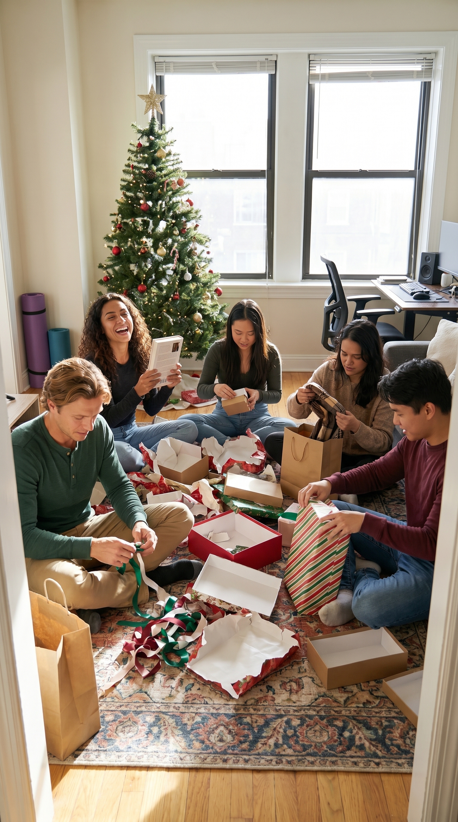 Christmas morning chaos