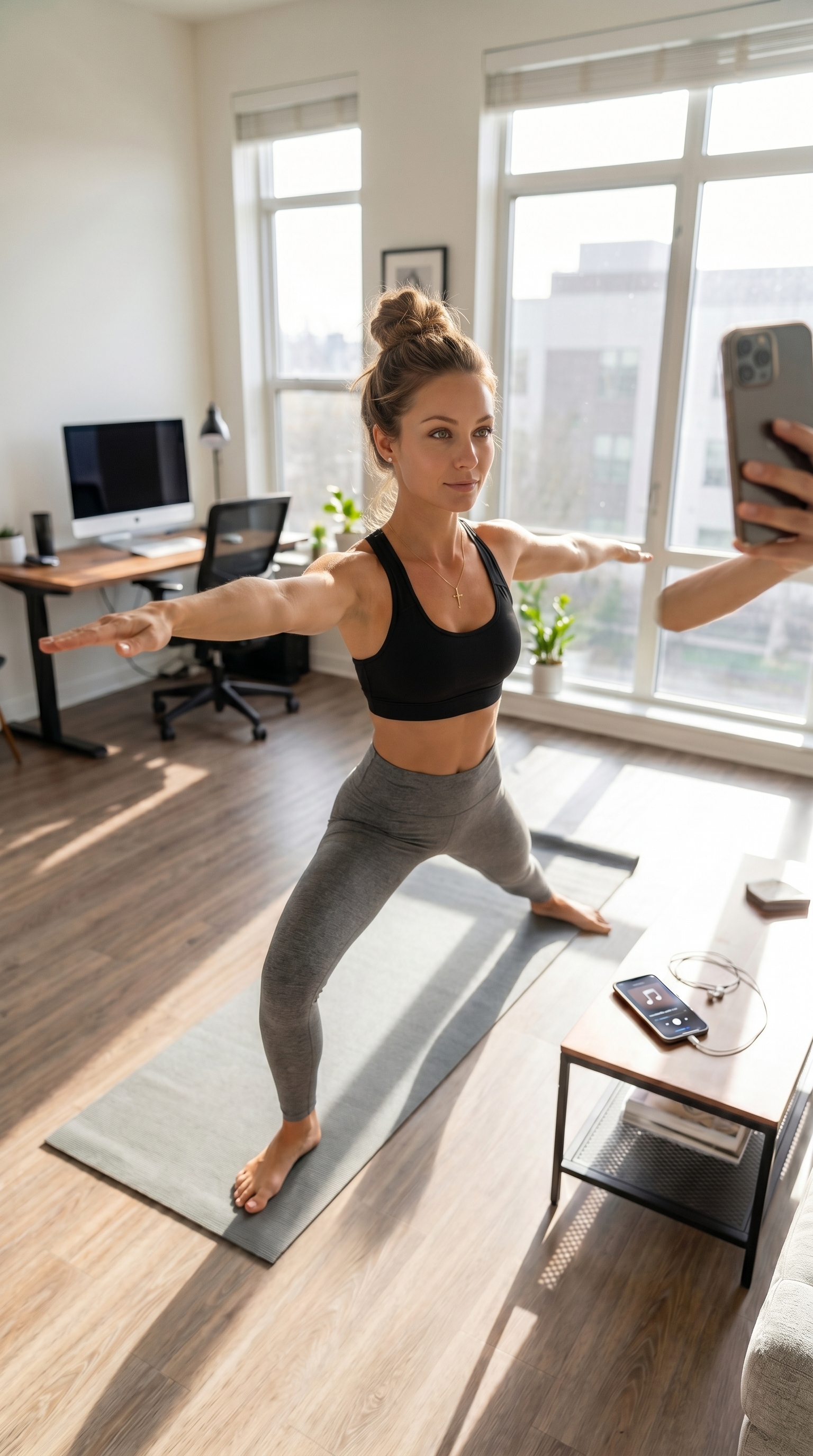 Started with yoga, ended with kitchen dance moves
