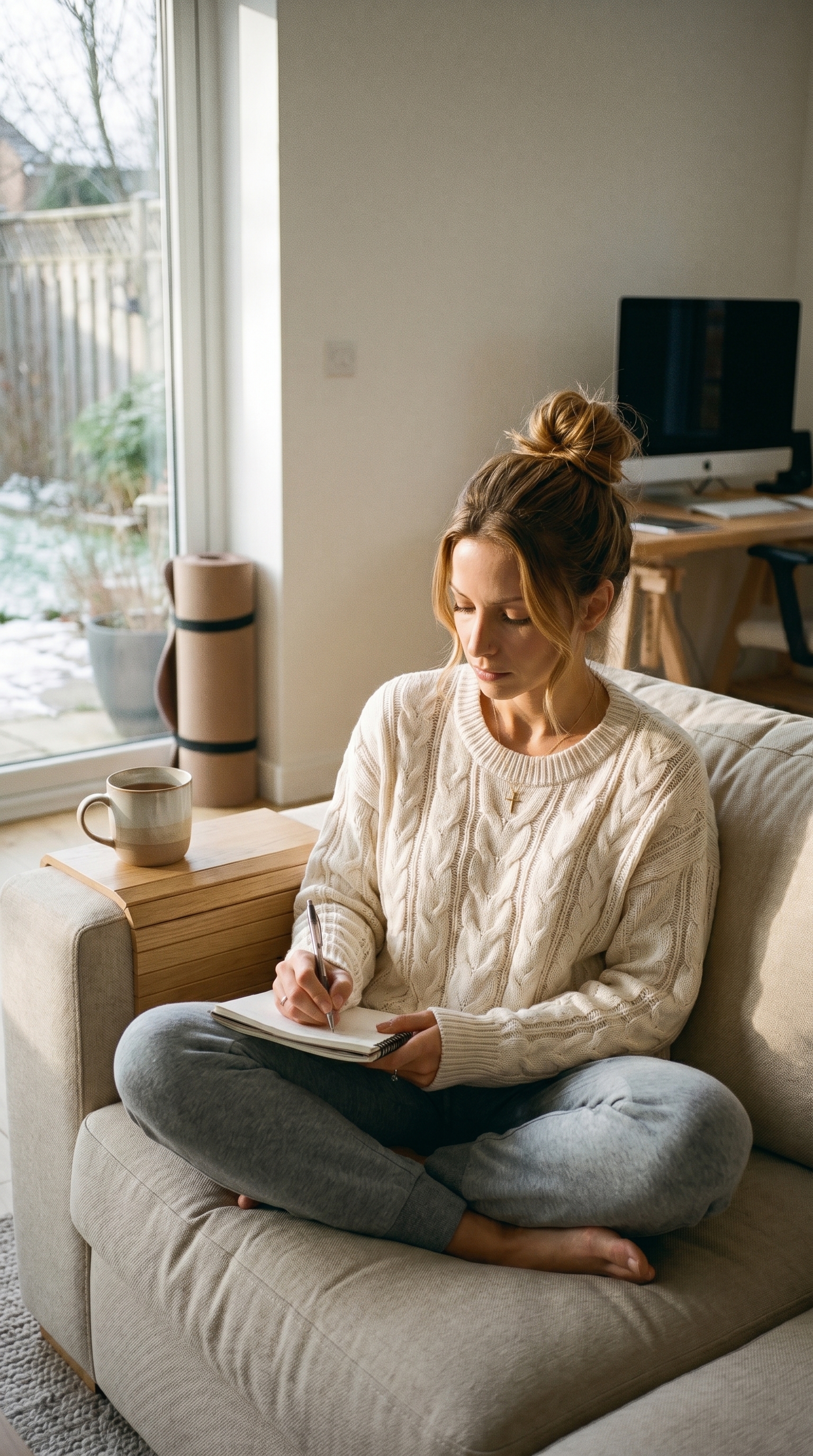 Working through thoughts the old-fashioned way.