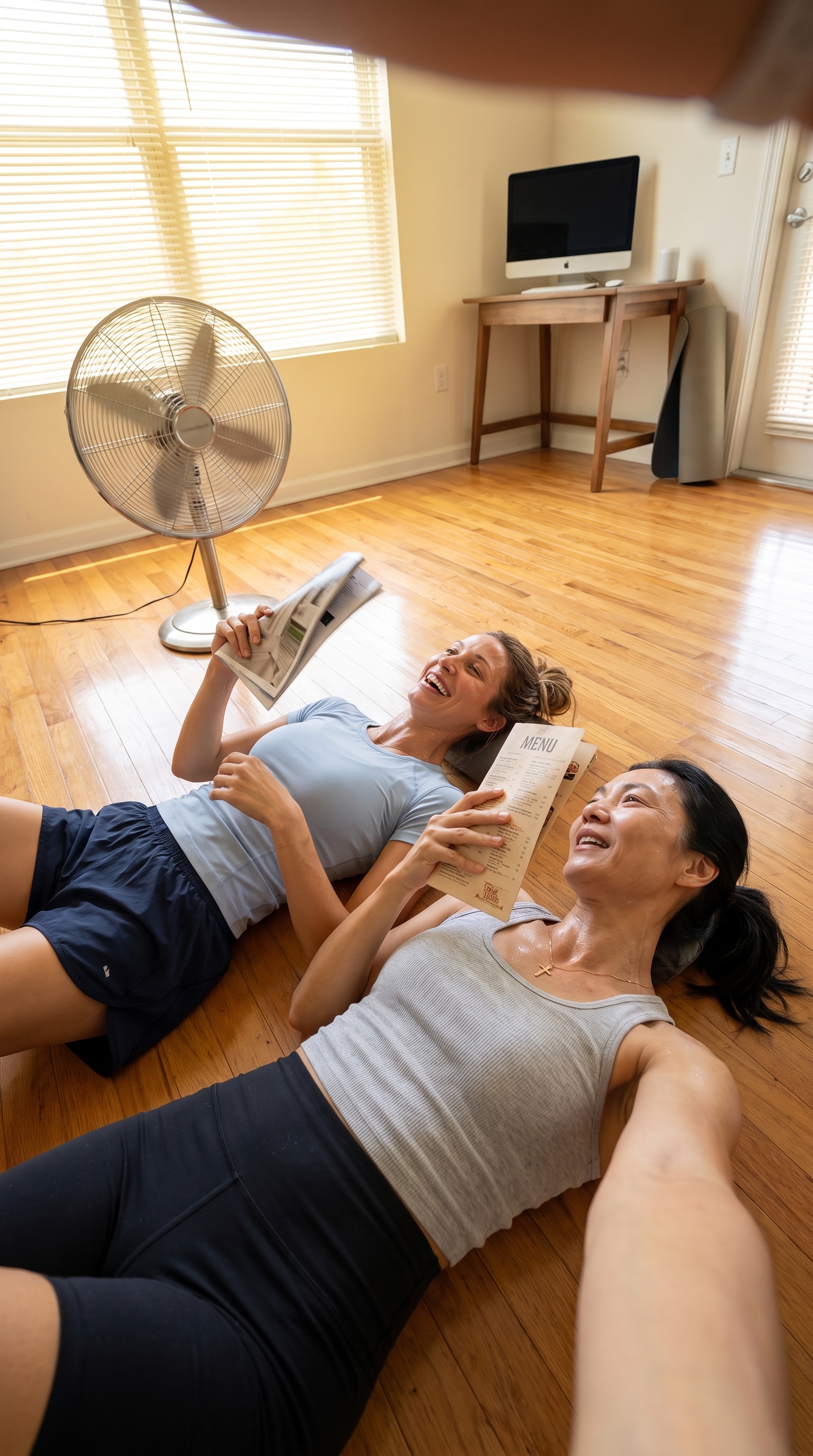 Heat index 107, one fan, zero dignity